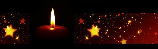 Free banner header candle illustration