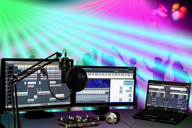 Free party to celebrate disco illustration