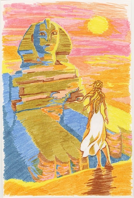 Free felt-tip pen drawing drawing young woman illustration