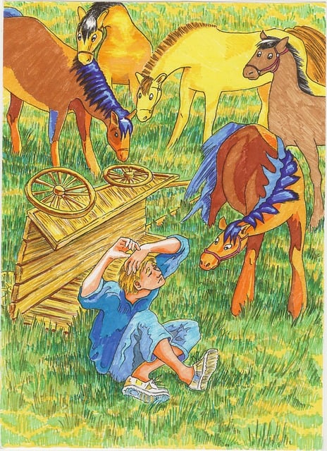 Free felt-tip pen drawing nature drawing illustration