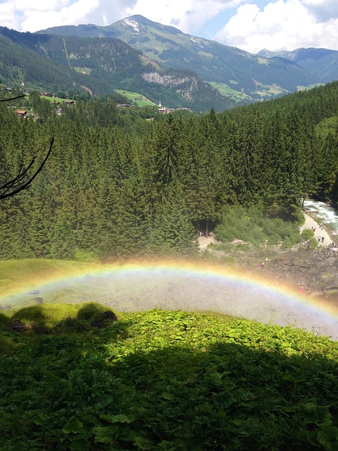 Free Rainbow Mountain Panorama photo and picture