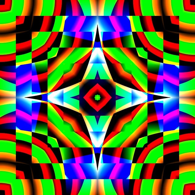 Download free HD stock image of Kaleidoscope Pattern Free kaleidoscope pattern design illustration