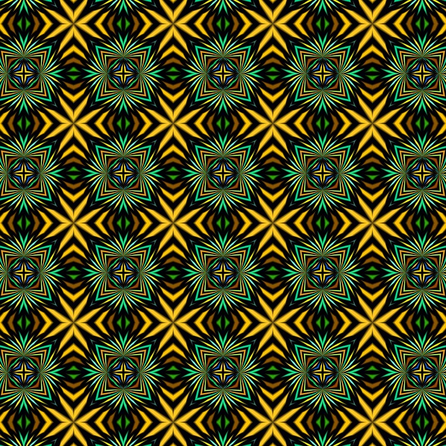 Free kaleidoscope pattern seamless illustration