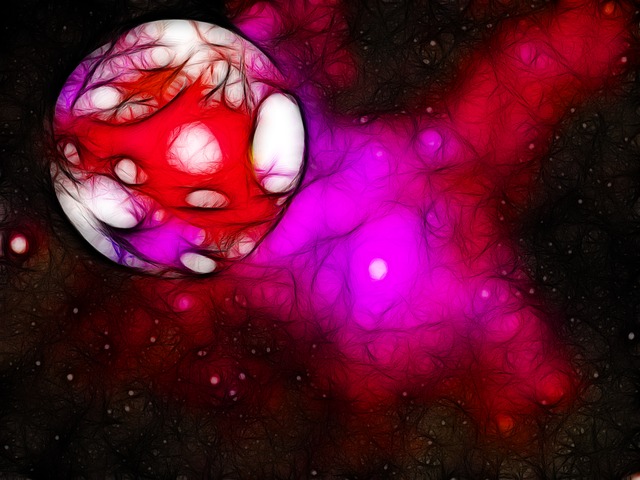 Free fantasy space red illustration