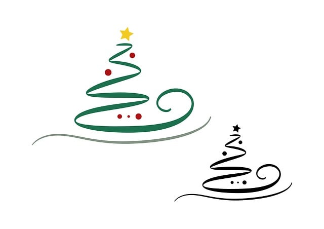 Free christmas tree abstract set illustration
