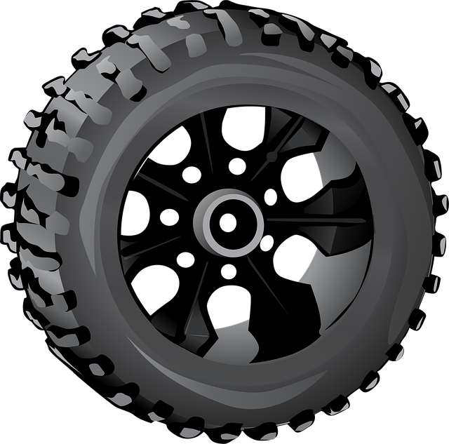Free pick up tire well illustration