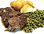roast beef, slow cooked, red wine
