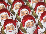 santa claus, chocolate man, holkörper