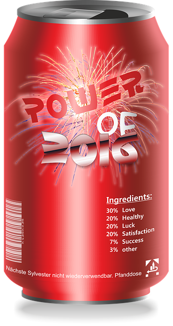 Free drink refreshment can illustration