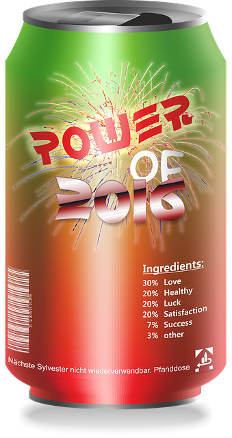 Free drink refreshment can illustration