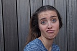grimace, girl, teen