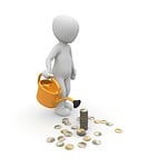 money rain, euro, bank