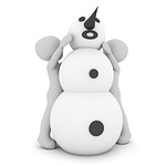 snow man, build, friendly