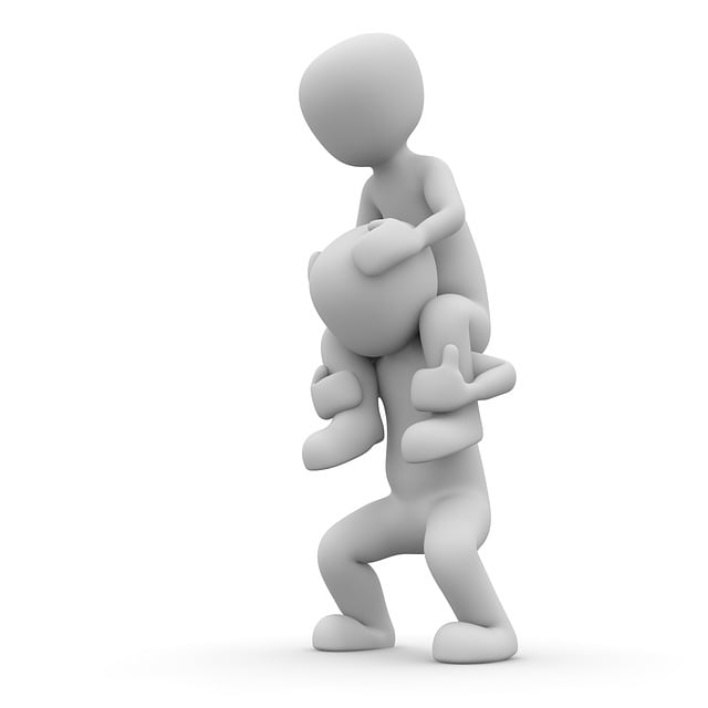 Free friends acrobatics shoulder illustration