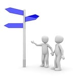 away, direction, decision