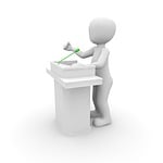 speech, stage, lecture