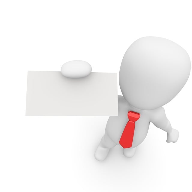 Free business card presentation to get to know illustration