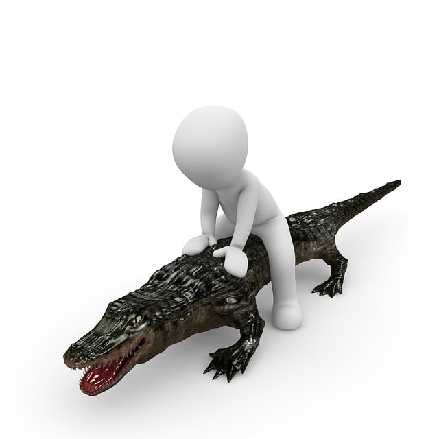 Free crocodile horse riding nile illustration