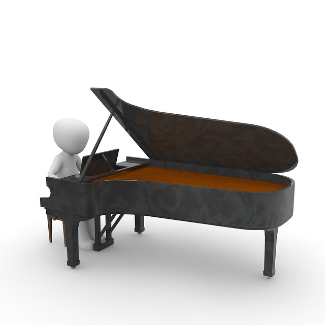 Free piano wing music illustration