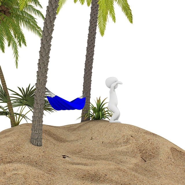 Free palm tree vacations beach illustration