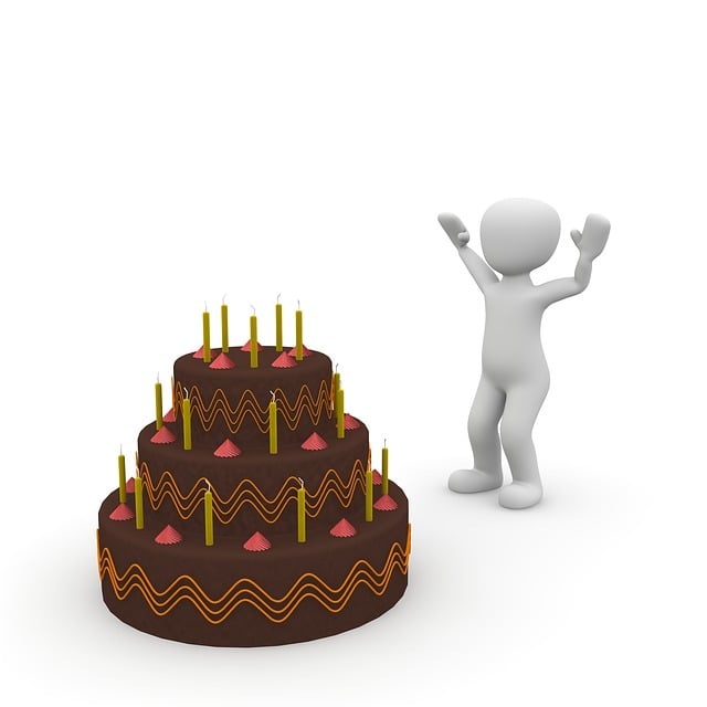 Free cake surprise date of birth illustration