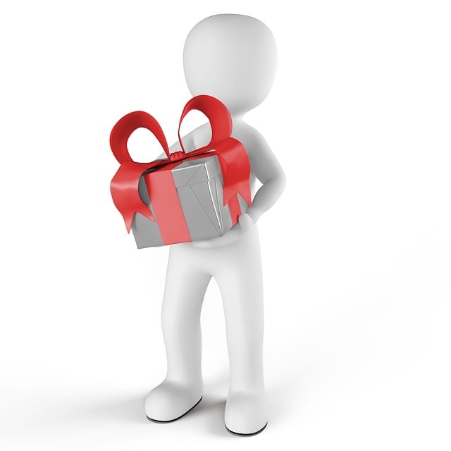 Free gift packed up wrapped up illustration