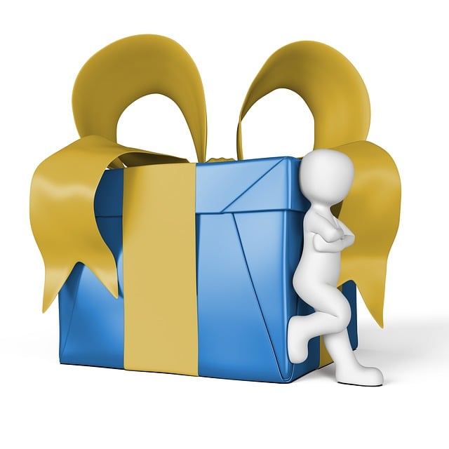 Free gift packed up wrapped up illustration