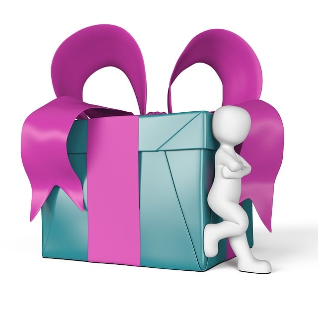 Free gift packed up wrapped up illustration
