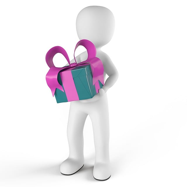 Free gift packed up wrapped up illustration