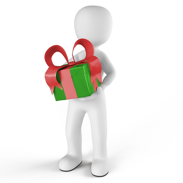 Free gift packed up wrapped up illustration