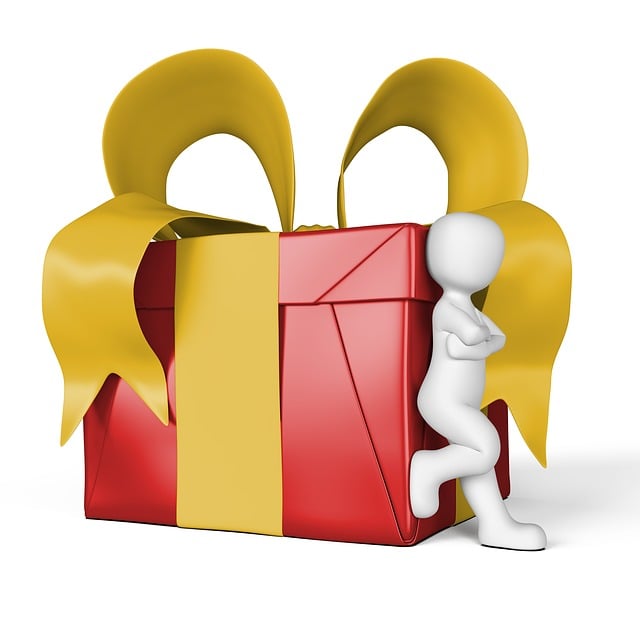 Free gift packed up wrapped up illustration