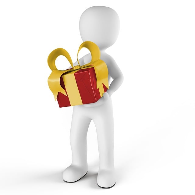 Free gift packed up wrapped up illustration