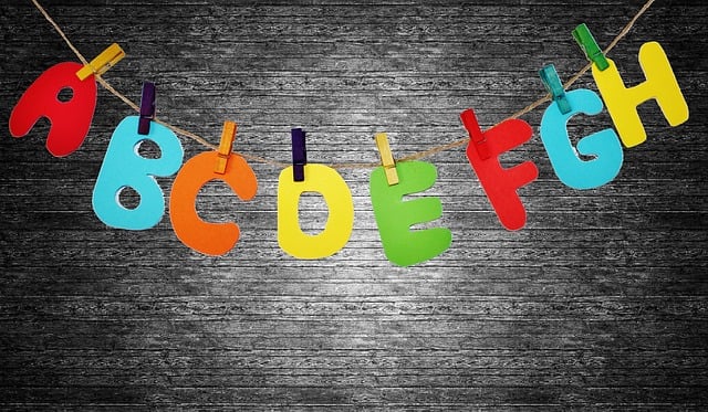 Free alphabet letters learning illustration