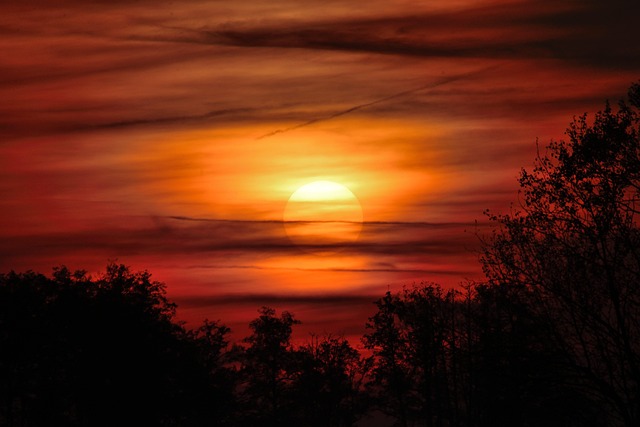 Pôr Do Sol, Natureza, Cair, Atmosférico