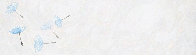 Banner, Schablone, Blumen, Blau, Grau