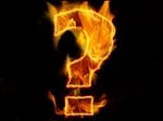 question, question mark, fire