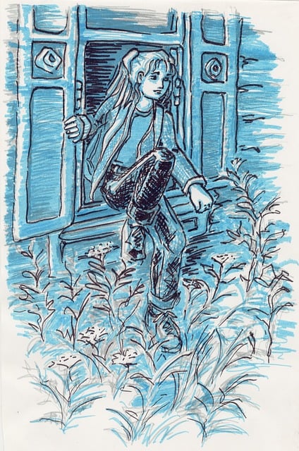 Free felt-tip pen drawing drawing human illustration