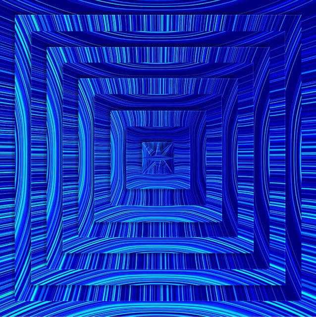 有创造力的, 抽象, 蓝色的, 爆裂, 3D, 层, 覆盖, 深度, 尺寸