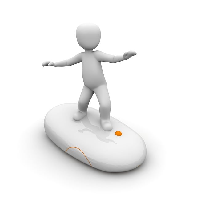 Free surfing internet mouse illustration