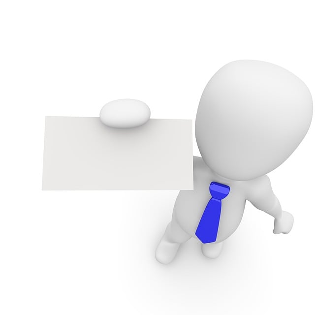 Free business card contract presentation illustration