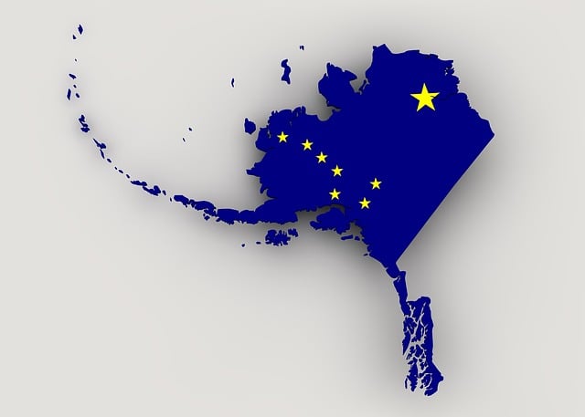 Free map alaska flag illustration