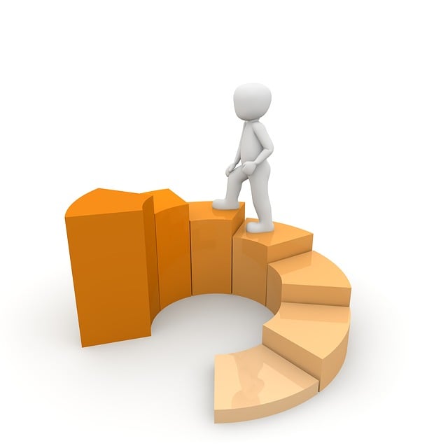 Free career ladder rise illustration