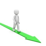 arrow, direction, away