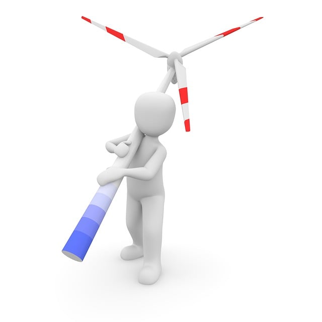 Free wind power alternative energy windmill illustration