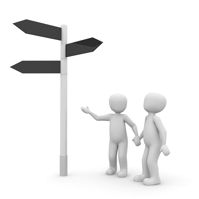 Free path crossing direction illustration