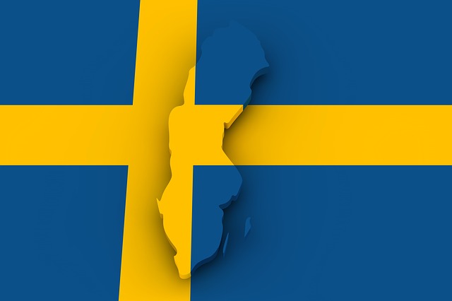 Free map sweden flag illustration