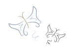 butterflies, two, abstract