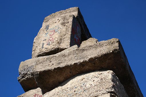 Block, Pyramide, Aufbau, Himmel