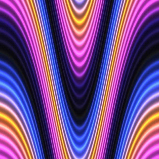 Free wave line waveform illustration