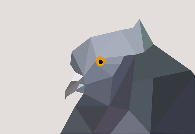 Free dove low poly background image illustration